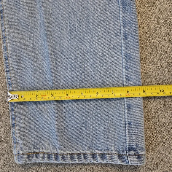 Levi's 505 Men's Cotton Jeans - Light Stonewash 38 X 30 Relaxed Straight - Picture 14 of 15